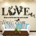 3D Mirror Love Wall Stickers Quote Flower Acrylic Decal DIY Art Mural Home Decor   123257159651